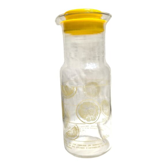 Vintage Pyrex Lemonade Pitcher #7014 1.5 QT Lemon Slices - Picture 3 of 7